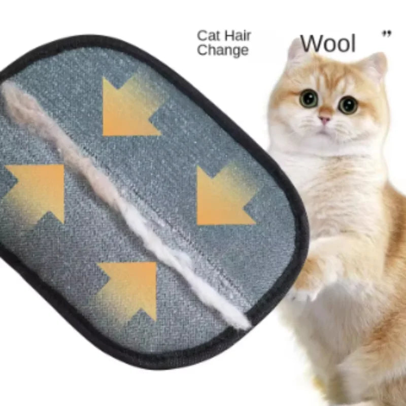 Double-Sided Pet Hair Remover Brush Glove Deshedding Brush for Dog Cat