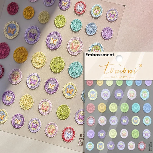 1piece 5Dcute tulip flower nail stickers high quality self-adhesive