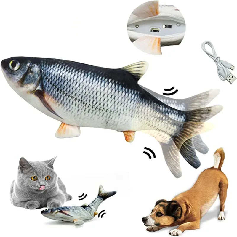 Cat Toys Fish USB Charger Fish Interactive Electric Floppy Fish Cat