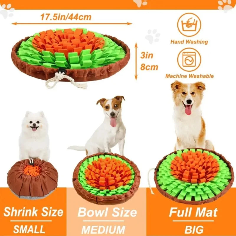 Washable Felt Pet Sniffing Pad Foldable Dog Slow Feeding Mat Toy Dog
