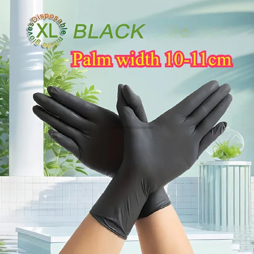 Kitchen Gloves Disposable Nitrile Latex Gloves Black Washing Tableware