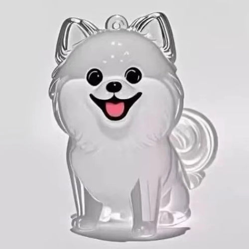 Cute Clear Puppy Hair Memorial DIY Pendant Keychain Decor Keepsake