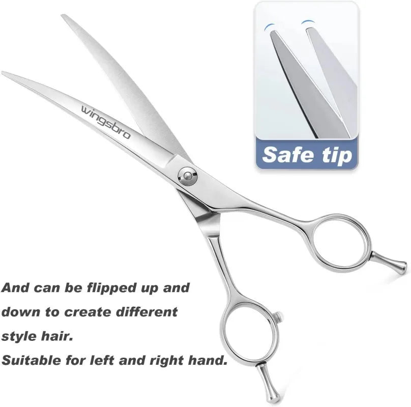 7.5" Curved Dog Grooming Scissors , Professional Pet Curved Scissors