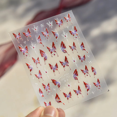 1 piece 5D color crystal star nail stickers high quality love shiny