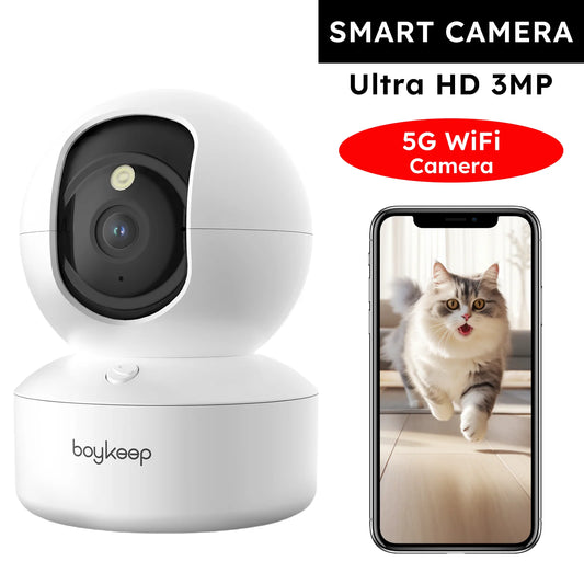 Boykeep 2K Pet Dog Camera with Phone App, 5G/2.4GHz WiFi Indoor