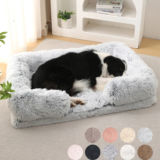 Sofa Dog Bed Plush Pet House Non-slip Cat Mat Thicken Removable Cat