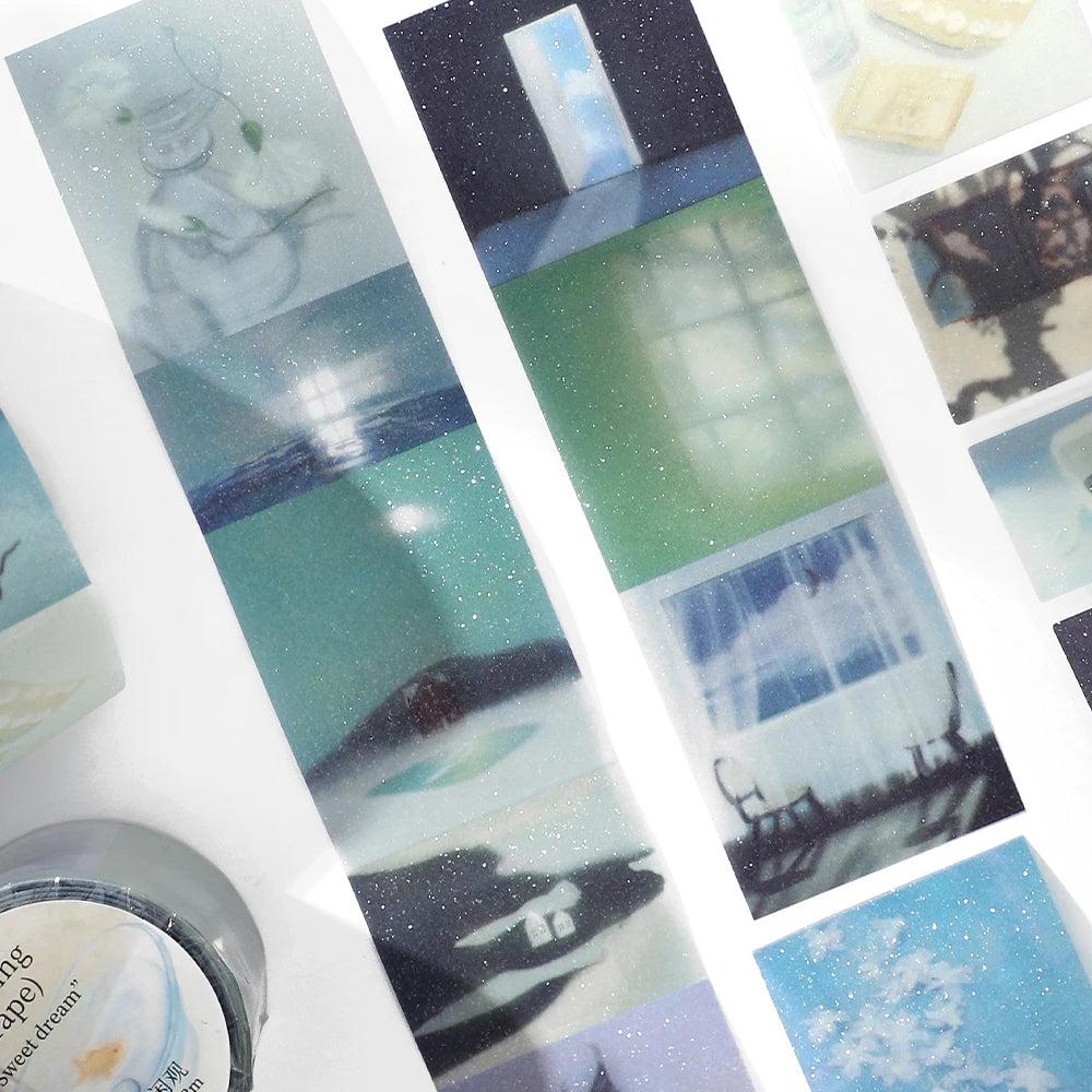 2m/Roll Beautiful scenery PET Tape Paper Journal Decorative Adhesive