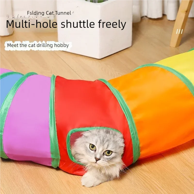 Hot Foldable Cat Tunnel Tube Interactive Fun Kitty Training Toy
