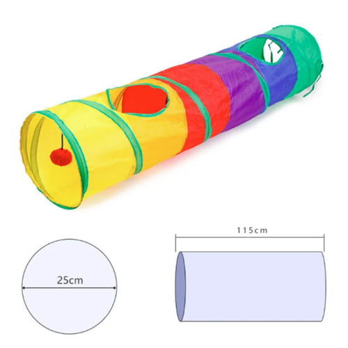 Hot Foldable Cat Tunnel Tube Interactive Fun Kitty Training Toy