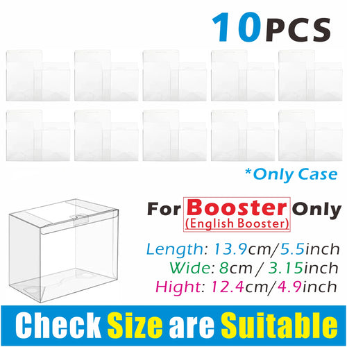 5PCS / 10PCS Clear PET Plastic Case For PKMN ETB / English Booster Box