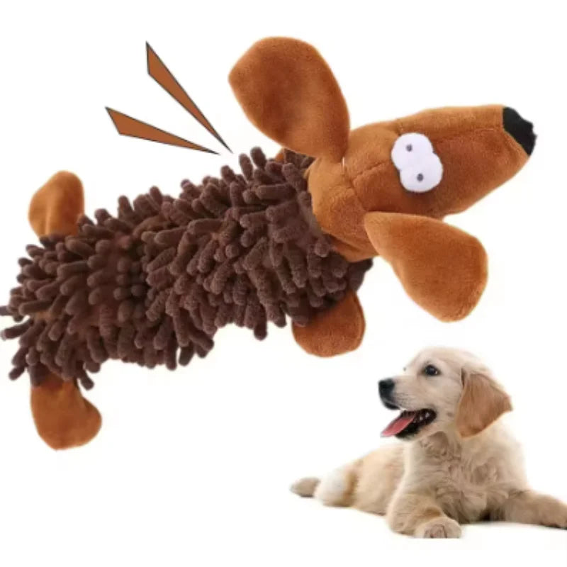 Durable Pet Dog Plush Toy for Small Breeds - Animal Shape Squeaky Chew