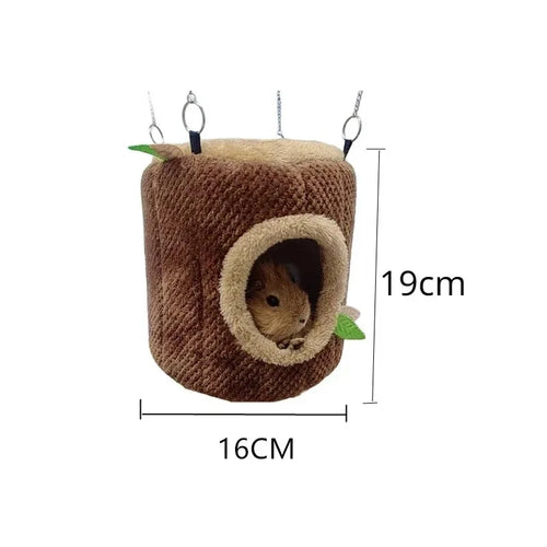 Tree Stump Shape Warm Hamster Hammock Winter Mole Tunnel Small Animal