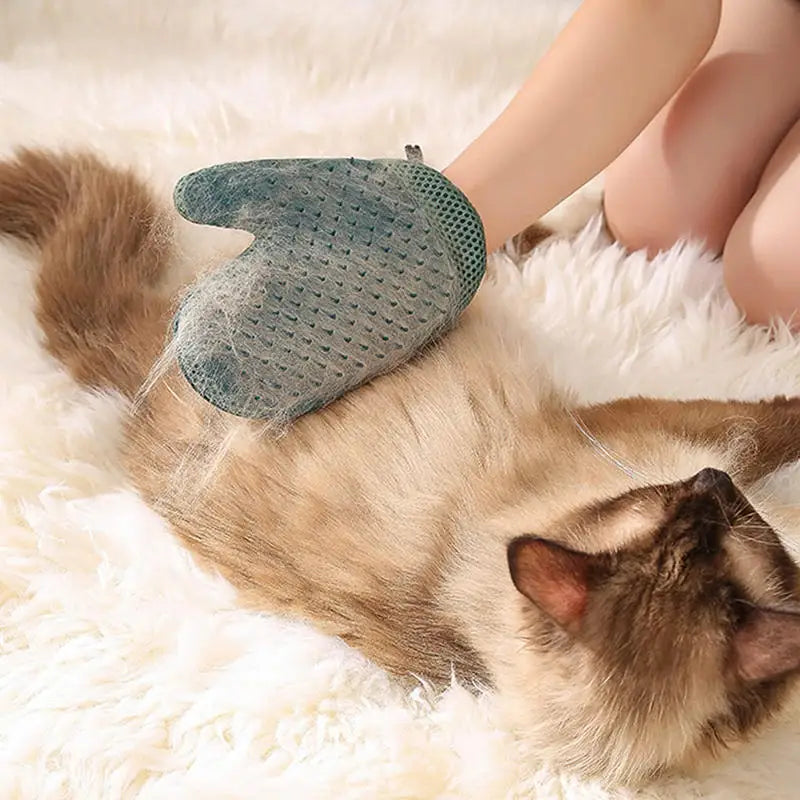 Pet Grooming Glove Efficient Cat Dog Hair Remover Gentle Massage Tool