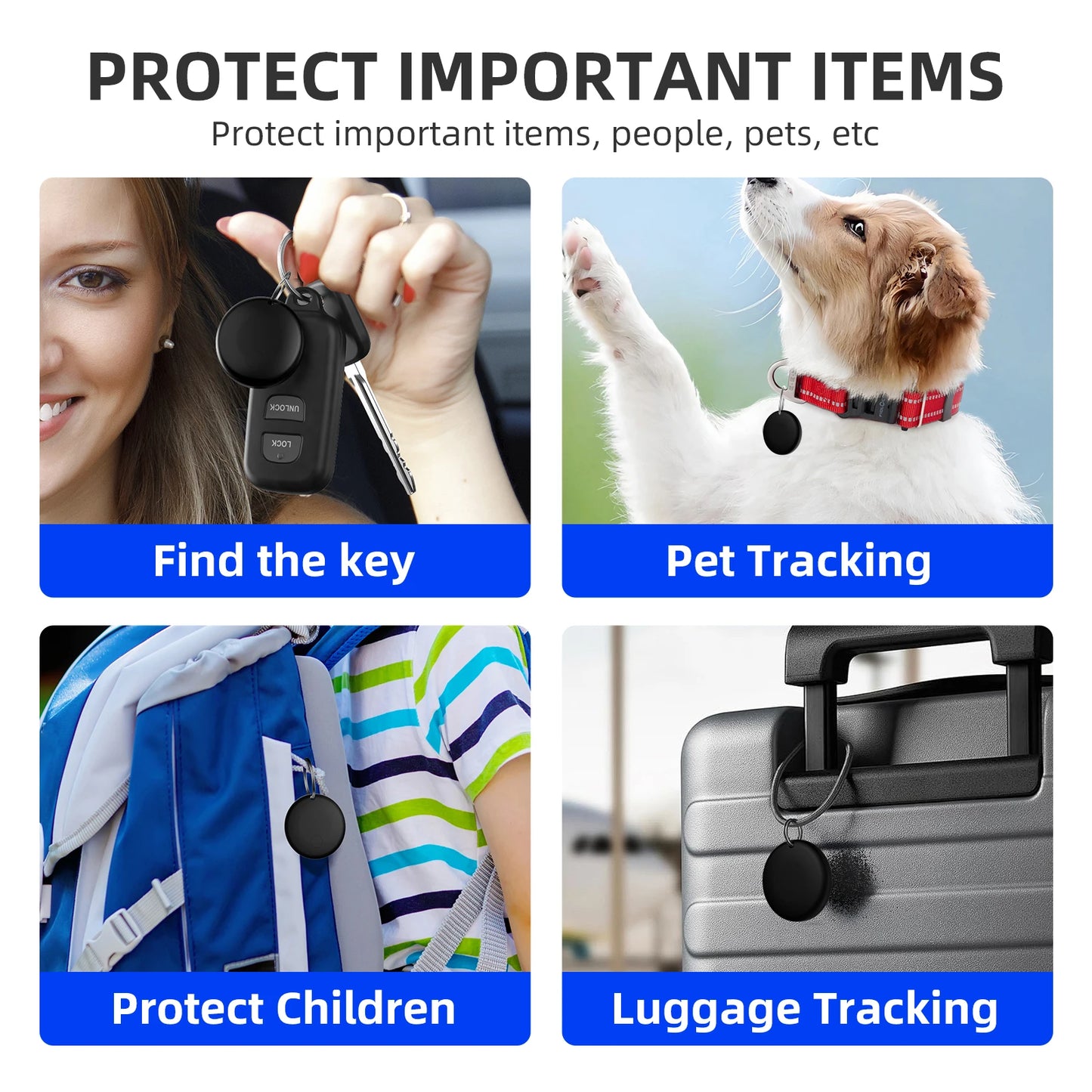 Smart GPS Tracker Works With google find my device tracker Pet Kids