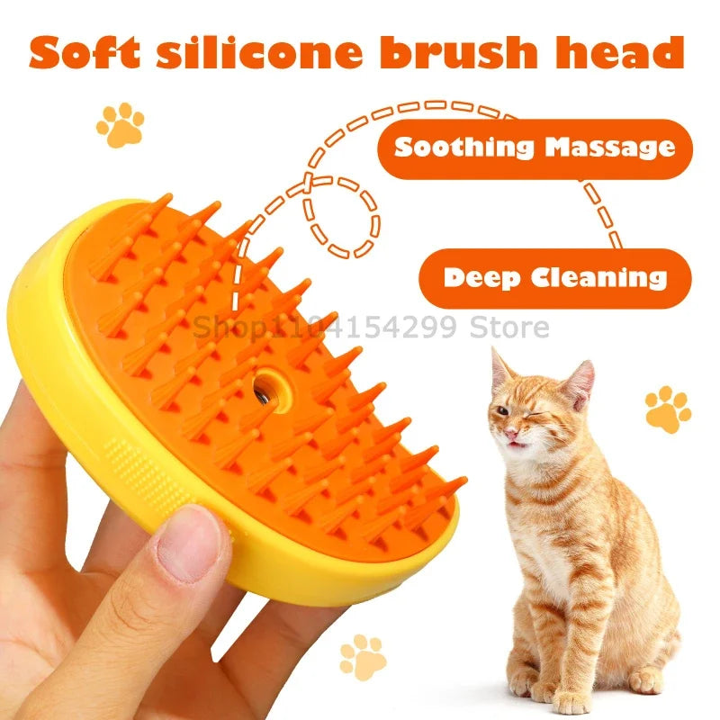 3 in 1 Pet Brush Cat Steam Brush Comb Dog Brush Electric Spray Cat