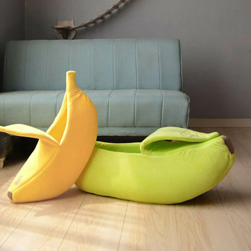 Banana Cat Bed House Funny Cute Cozy Cat Mat Beds Warm Durable