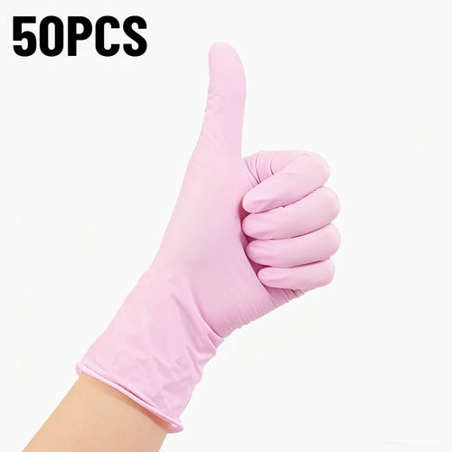 20/50/100PCS Disposable Light Pink Nitrile Gloves Pet Bath Bathing
