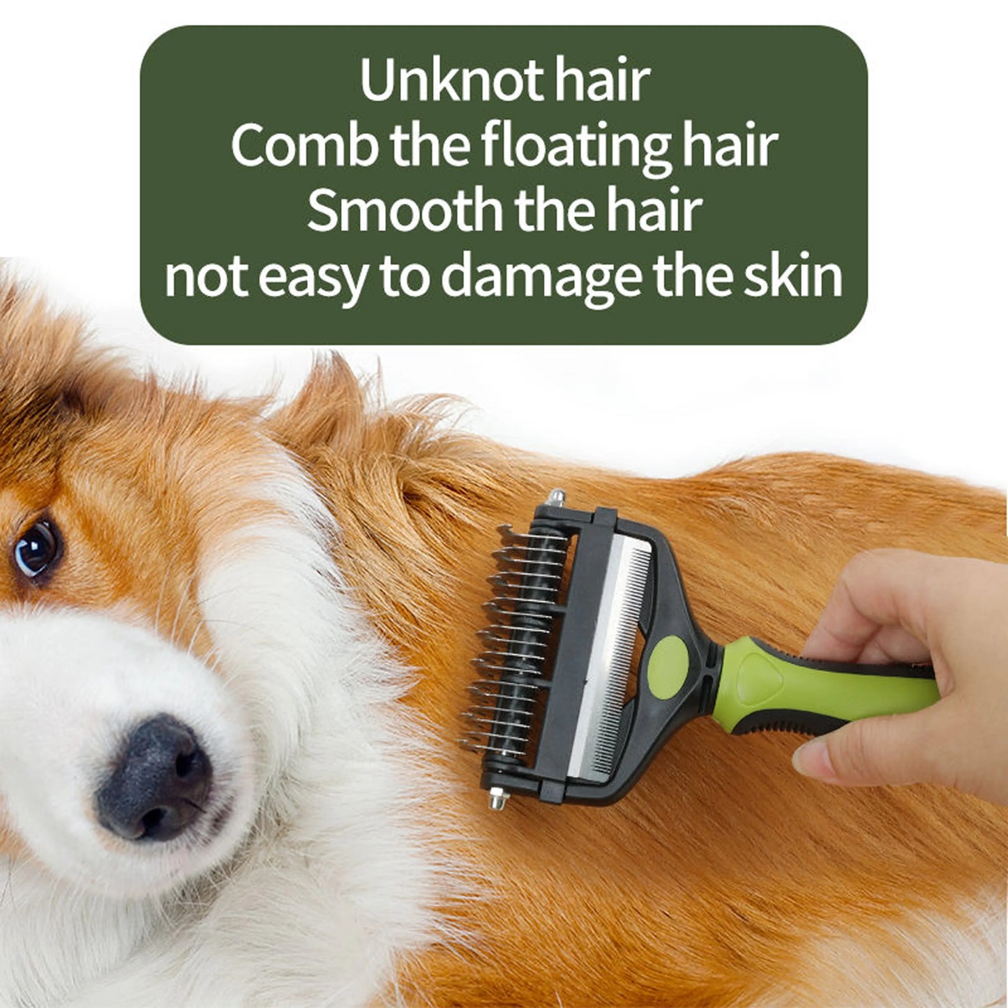 3 In 1 Pet Deshedding Brush Dog Hair Remover Pet Fur Knot Cutter Puppy