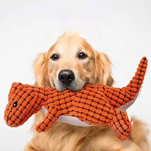 Pets Dog Chew Stuffed Funny Dinosaur Shape Cats Corn Wool Vocal Apply
