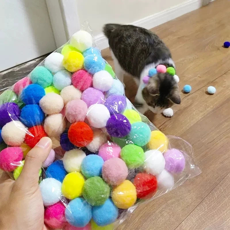 Cat Toys Interactive Launch Training Creative Kittens Mini Pompoms