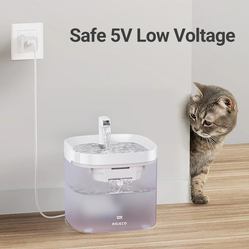 ROJECO Smart Cat Water Fountain Automatic Pet Water Dispenser For Cats