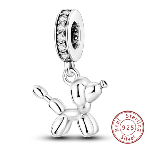 New 925 Sterling Silver Charm Beads Dog Cat Pets Pendant Fit Original