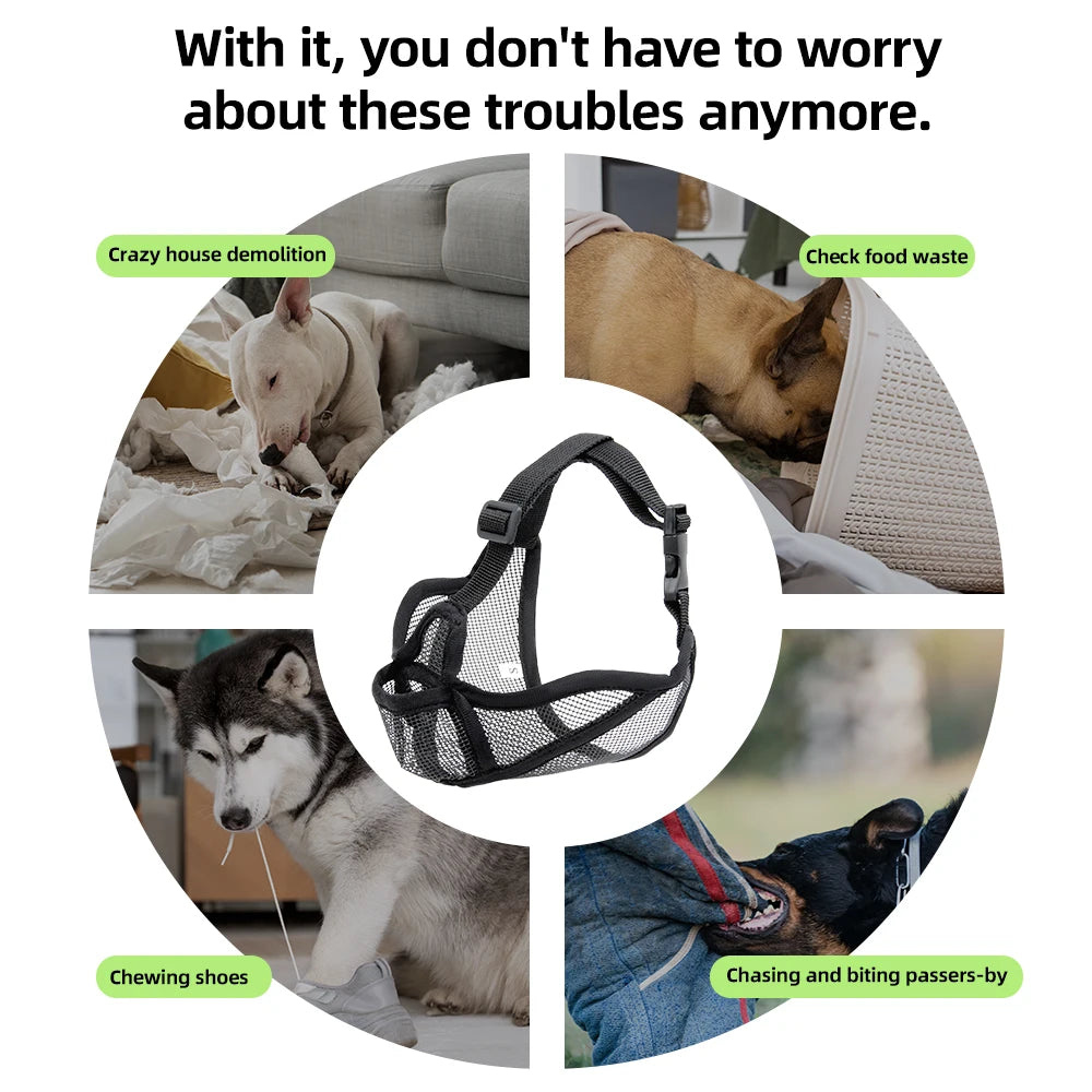 Dog Muzzle for Short-snouted Dogs Preventing Barking French Bulldogs