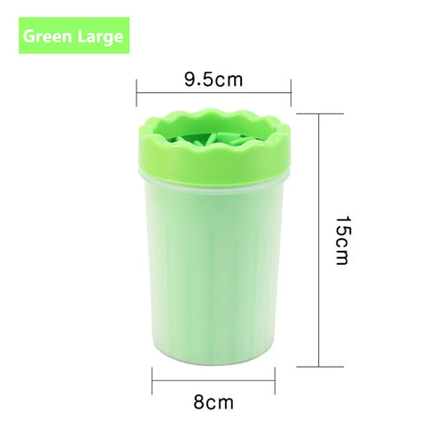 1Pc Pet Plastic Foot Wash Cup S L XL Large size silicone brush Dog cat