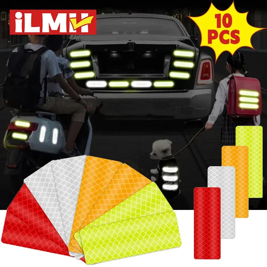10 Reflective Stickers, Warning Safety Reflective Stickers, Pet Safety