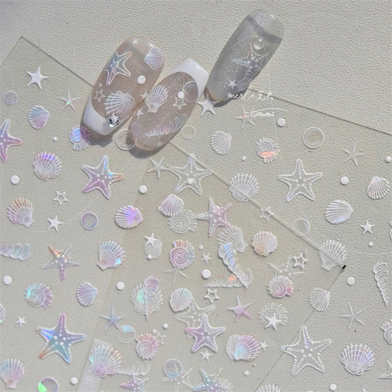 Summer Beach Ocean Shell Starfish Clams Conch Stars Sea Bubble