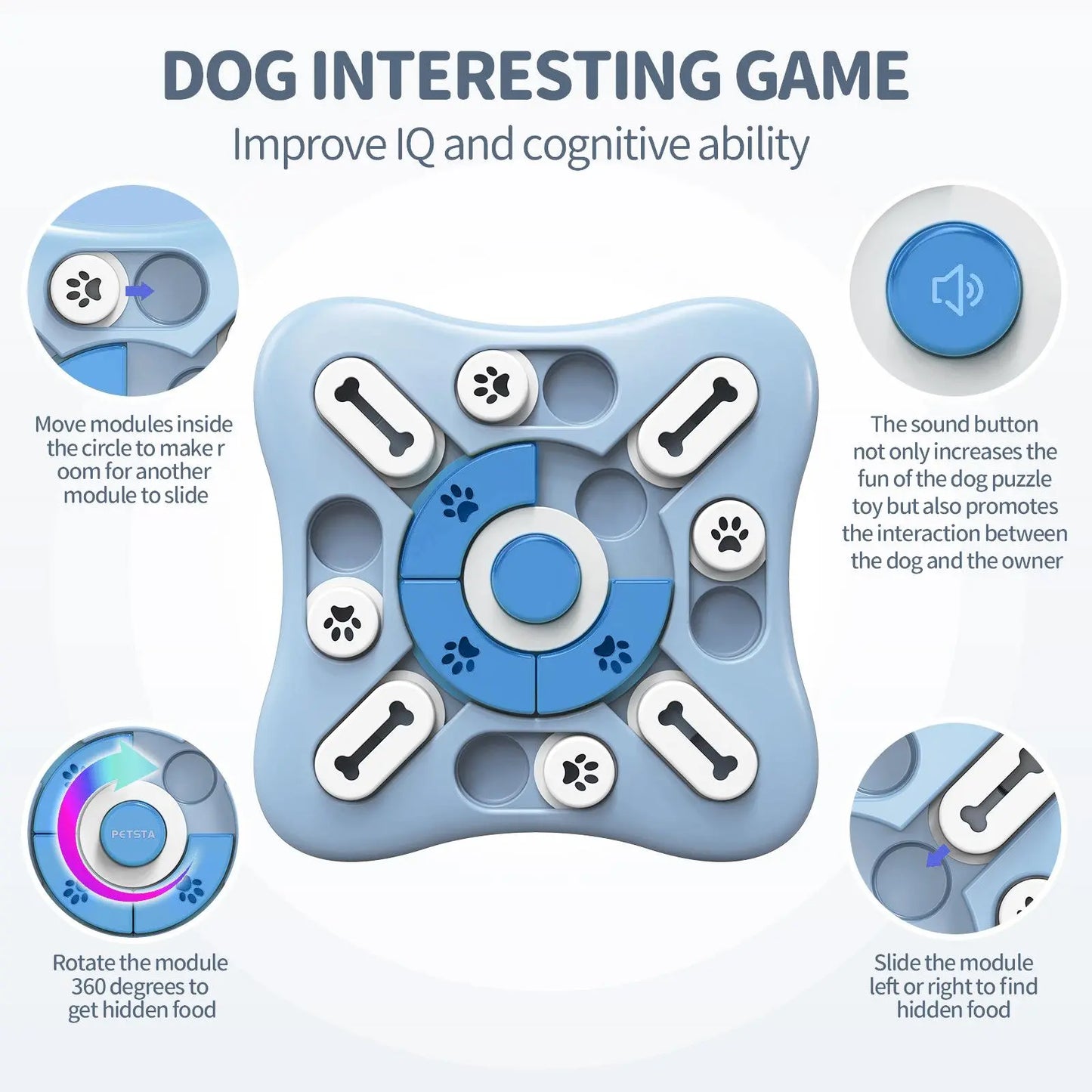 Dog Toys Slow Feeder Interactive Increase Puppy IQ Food Dispenser