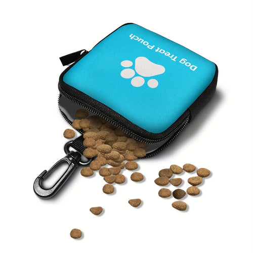 Waterproof Dog Paw Print Zipper Coin Purse Pet Treat Storage Bag for
