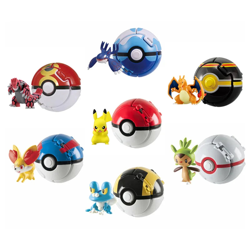 Pokemon Elf Ball Pokeball Anime Figure Cartoons Pikachu Charizard