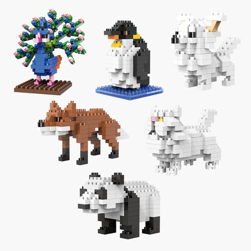 Micro Mini Building Blocks Flower Cat Model, Cute DIY Construction