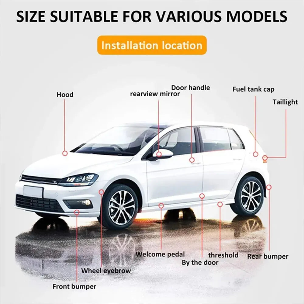 Nano Carbon Fiber Car Body Film DIY Paste Protector Strip Car Door