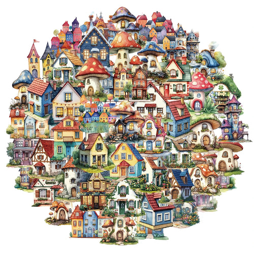 50PCS Fairy Tale House PET Material Stickers DIY Luggage Speaker Water