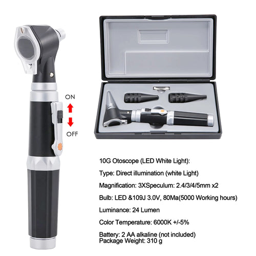 Professional Otoscope - Ear Scope with Light, Ear Infection Detector,
