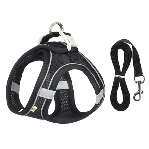 Puppy Harness Set Dog Accessories Adjustable Pet Vest Dogs French