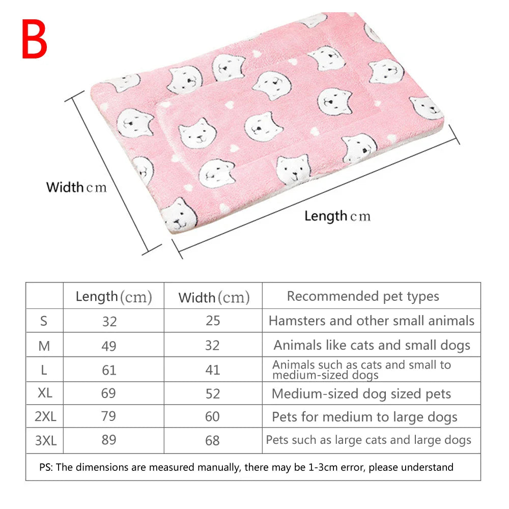 Flannel Pet Mat Dog Bed Cat Bed Thicken Sleeping Mat Dog Blanket Mat