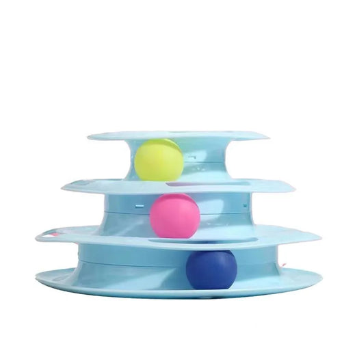Pet cat toy Three-layer ball cat Turntable Cat interactive educational