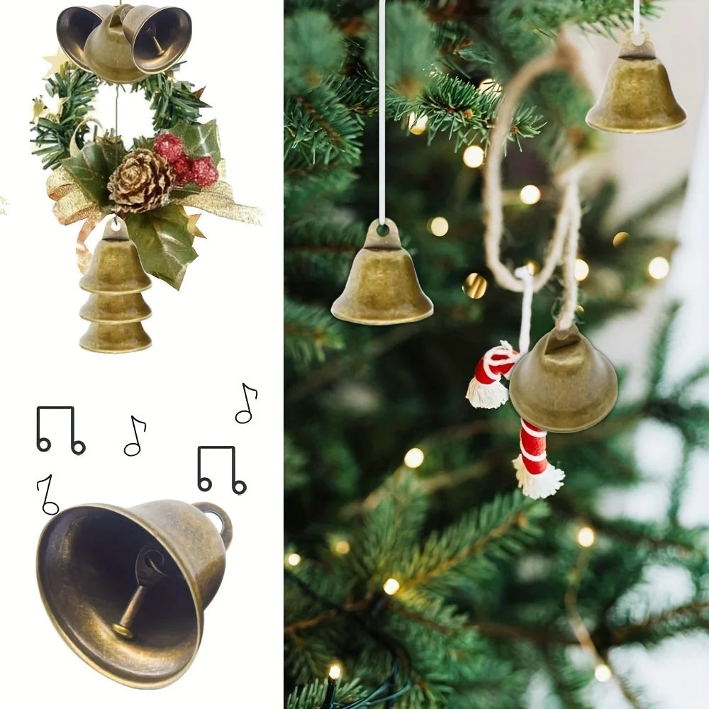 5pcs/10pcs 38mm Brass Christmas Decoration Jingle Bells Pet Pendants