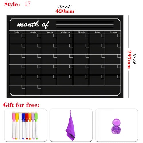 A3 Size Magnetic Monthly Weekly Planner Dry Erase Whiteboard Calendar