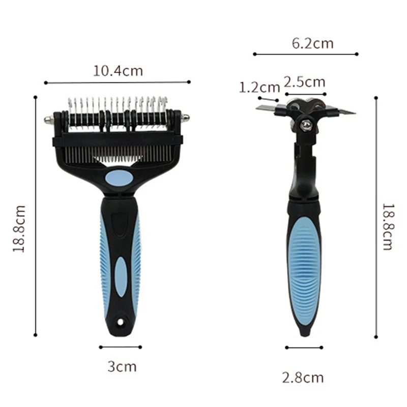 3 In 1 Pet Deshedding Brush Dog Hair Remover Pet Fur Knot Cutter Puppy