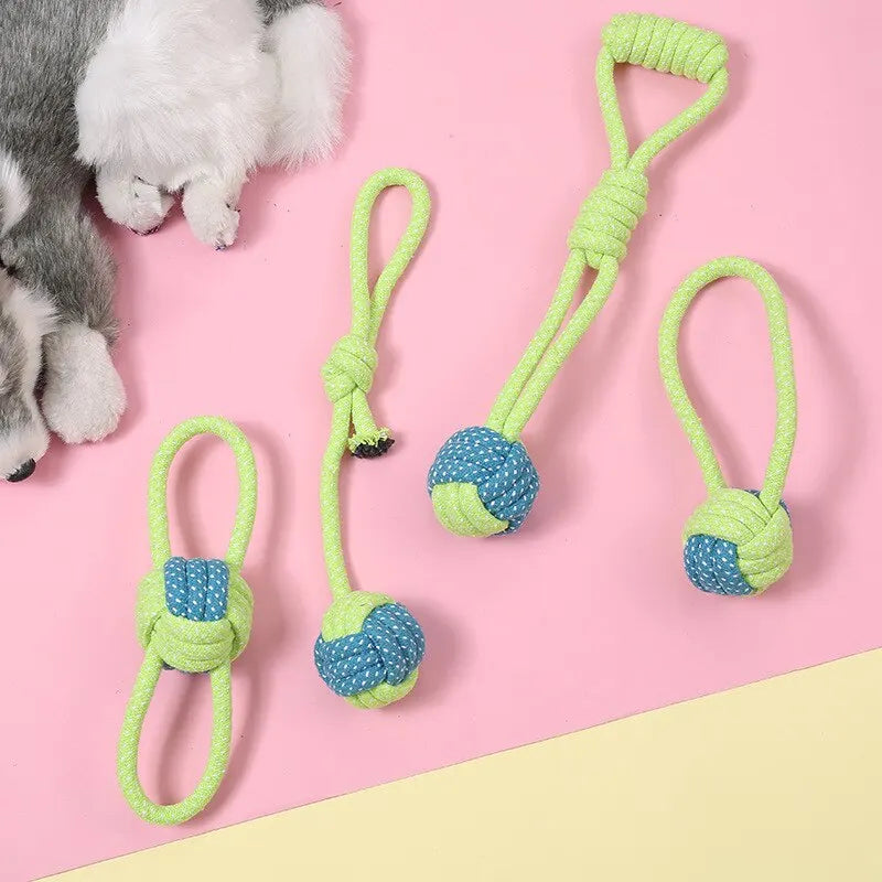 4pcs/7pcs Dog Chew Toy Bite Resistant Rope Knot Cats Dogs to Relieve