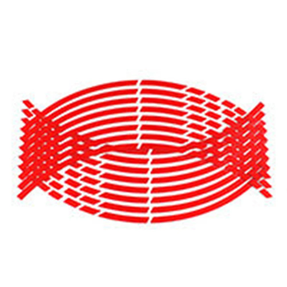 16Pcs 17"18" Strips Motorcycle Wheel Stickers Car Reflective Rim Tape