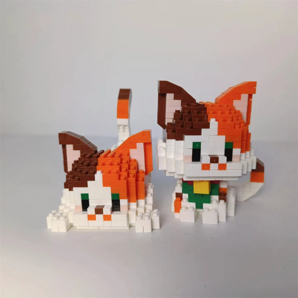 Micro Mini Super Cute Micro Cat Building Kit Tiny Pet Series Doll