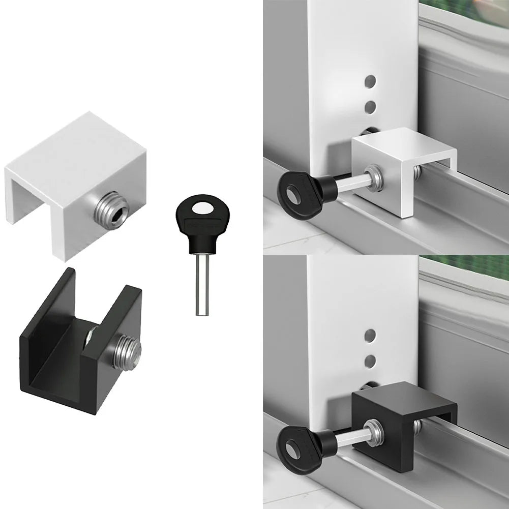 2 Pcs Adjustable Window Lock Stopper Safety Locks for Kids and Pets