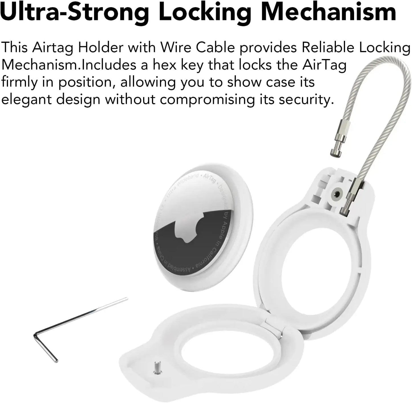 For Apple Airtag Case Hard Plastics Holder Anti-Loss Keychain With