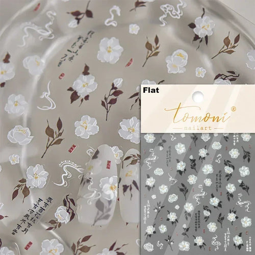 1piece 5Dcute tulip flower nail stickers high quality self-adhesive