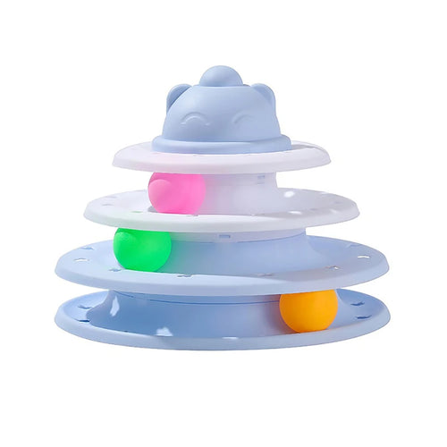 Pet cat toy Three-layer ball cat Turntable Cat interactive educational